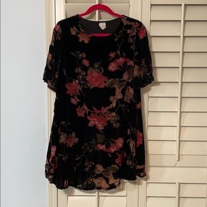 By Together size small velvet floral dress